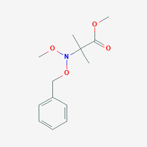 molecular formula C13H19NO4 B14417877 Methyl 2-[(benzyloxy)(methoxy)amino]-2-methylpropanoate CAS No. 81308-36-3