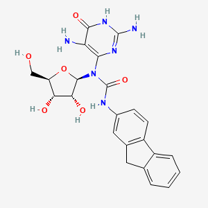 Urea, N-(2,5-diamino-1,6-dihydro-6-oxo-4-pyrimidinyl)-N-9H-fluoren-2-yl-N-beta-D-ribofuranosyl-