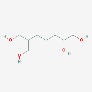 molecular formula C8H18O4 B14418012 6-(Hydroxymethyl)heptane-1,2,7-triol CAS No. 83532-84-7