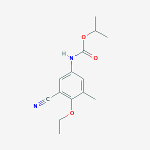 molecular formula C14H18N2O3 B14418018 Propan-2-yl (3-cyano-4-ethoxy-5-methylphenyl)carbamate CAS No. 84972-30-5