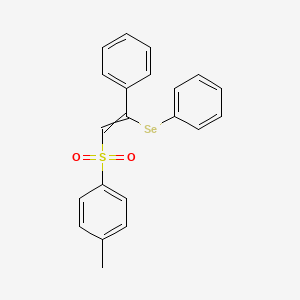 molecular formula C21H18O2SSe B14418038 1-Methyl-4-[2-phenyl-2-(phenylselanyl)ethenesulfonyl]benzene CAS No. 81763-73-7