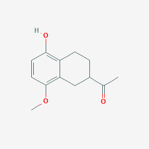 molecular formula C13H16O3 B14418046 1-(5-Hydroxy-8-methoxy-1,2,3,4-tetrahydronaphthalen-2-yl)ethan-1-one CAS No. 84391-02-6