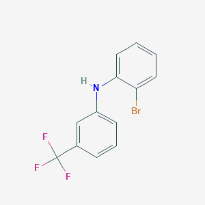 molecular formula C13H9BrF3N B14418104 2-Bromo-N-[3-(trifluoromethyl)phenyl]aniline CAS No. 85600-16-4