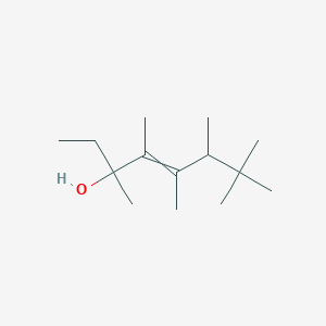 molecular formula C14H28O B14418143 3,4,5,6,7,7-Hexamethyloct-4-en-3-ol CAS No. 81786-96-1