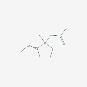 2-Ethylidene-1-methyl-1-(2-methylprop-2-en-1-yl)cyclopentane