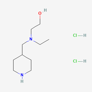 molecular formula C10H24Cl2N2O B1441819 2-[乙基(4-哌啶基甲基)氨基]-1-乙醇二盐酸盐 CAS No. 1219957-53-5