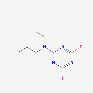 molecular formula C9H14F2N4 B14418196 4,6-Difluoro-N,N-dipropyl-1,3,5-triazin-2-amine CAS No. 85401-50-9