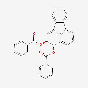 molecular formula C30H20O4 B14418209 trans-2,3-Dihydro-2,3-fluoranthenediol dibenzoate CAS No. 143192-49-8