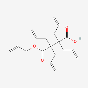 molecular formula C19H26O4 B14418210 2,2,3-Tri(prop-2-en-1-yl)-3-{[(prop-2-en-1-yl)oxy]carbonyl}hex-5-enoic acid CAS No. 85543-95-9