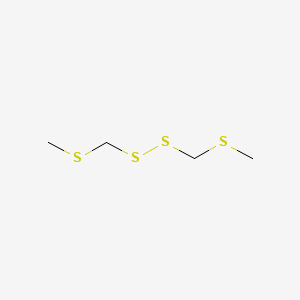 molecular formula C4H10S4 B14418298 Disulfide, bis((methylthio)methyl) CAS No. 85544-38-3