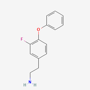 molecular formula C14H14FNO B1441831 2-(3-Fluoro-4-phenoxyphenyl)ethan-1-amine CAS No. 910405-57-1