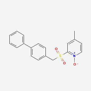 molecular formula C19H17NO3S B14418324 2-[([1,1'-Biphenyl]-4-yl)methanesulfonyl]-4-methyl-1-oxo-1lambda~5~-pyridine CAS No. 81167-81-9