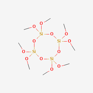 molecular formula C8H24O12Si4 B14418399 2,2,4,4,6,6,8,8-Octamethoxy-1,3,5,7,2,4,6,8-tetroxatetrasilocane CAS No. 83177-12-2