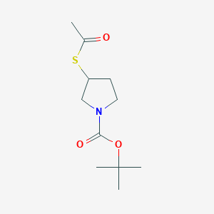 molecular formula C11H19NO3S B1441840 叔丁基 3-(乙酰硫基)吡咯烷-1-羧酸酯 CAS No. 371240-67-4