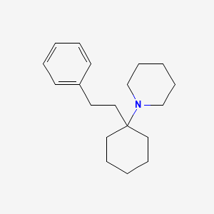 molecular formula C19H29N B14418415 1-[1-(2-Phenylethyl)cyclohexyl]piperidine CAS No. 83385-88-0