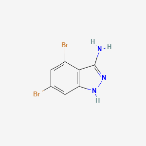 molecular formula C7H5Br2N3 B1441842 4,6-二溴-1H-吲唑-3-胺 CAS No. 796970-45-1