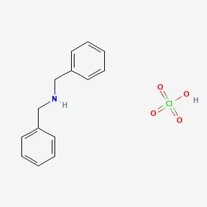 molecular formula C14H16ClNO4 B14418432 N-benzyl-1-phenylmethanamine;perchloric acid CAS No. 82465-45-0