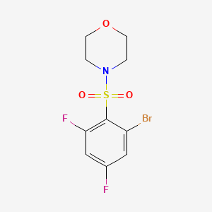 molecular formula C10H10BrF2NO3S B1441844 4-(2-溴-4,6-二氟苯磺酰基)吗啉 CAS No. 1179860-20-8