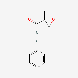 molecular formula C12H10O2 B14418448 1-(2-Methyloxiran-2-yl)-3-phenylprop-2-yn-1-one CAS No. 80077-36-7