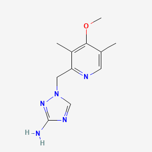 molecular formula C11H15N5O B1441845 1-[(4-methoxy-3,5-dimethylpyridin-2-yl)methyl]-1H-1,2,4-triazol-3-amine CAS No. 1178618-20-6