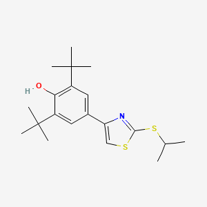 2,6-Di-tert-butyl-4-{2-[(propan-2-yl)sulfanyl]-1,3-thiazol-4-yl}phenol