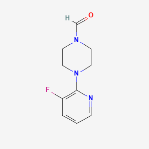 molecular formula C10H12FN3O B14418529 4-(3-Fluoropyridin-2-yl)piperazine-1-carbaldehyde CAS No. 85386-88-5