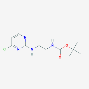 molecular formula C11H17ClN4O2 B1441853 tert-Butyl 2-[(4-chloro-2-pyrimidinyl)amino]ethylcarbamate CAS No. 1353499-76-9