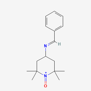 molecular formula C16H23N2O+ B14418539 1-Piperidinyloxy, 2,2,6,6-tetramethyl-4-((phenylmethylene)amino)- CAS No. 80323-70-2