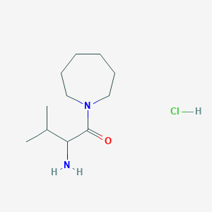 molecular formula C11H23ClN2O B1441865 2-Amino-1-(1-azepanyl)-3-methyl-1-butanone hydrochloride CAS No. 1236254-87-7