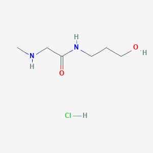 molecular formula C6H15ClN2O2 B1441868 N-(3-Hydroxypropyl)-2-(methylamino)acetamide hydrochloride CAS No. 1220019-70-4