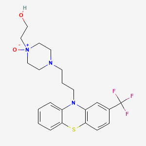 molecular formula C22H26F3N3O2S B1441869 1-Piperazineethanol, 4-(3-(2-(trifluoromethyl)-10H-phenothiazin-10-yl)propyl)-, 1-oxide CAS No. 30897-25-7