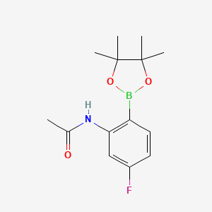 molecular formula C14H19BFNO3 B1441874 N-(5-Fluoro-2-(4,4,5,5-tetramethyl-1,3,2-dioxaborolan-2-yl)phenyl)acetamide CAS No. 1150271-67-2