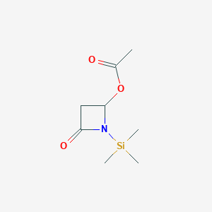 4-Oxo-1-(trimethylsilyl)azetidin-2-yl acetate