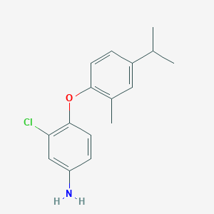 3-Chloro-4-[2-methyl-4-(propan-2-yl)phenoxy]aniline