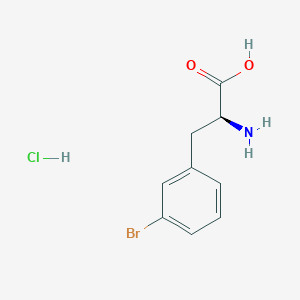 molecular formula C9H11BrClNO2 B1441895 L-Phenylalanine, 3-bromo-, hydrochloride CAS No. 615535-65-4