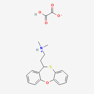 molecular formula C19H21NO5S B14418954 N,N-Dimethyl-11H-dibenz(b,f)-1,4-oxathiepin-11-ethanamine oxalate CAS No. 82387-03-9