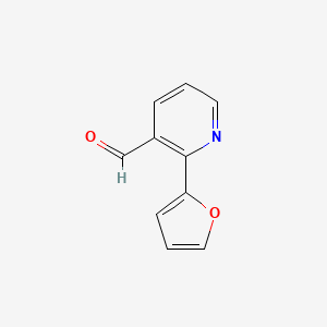 molecular formula C10H7NO2 B1441897 2-(Furan-2-yl)nicotinaldehyde CAS No. 1403932-15-9