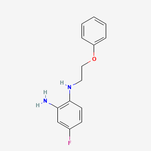 molecular formula C14H15FN2O B1441900 4-氟-1-N-(2-苯氧基乙基)苯-1,2-二胺 CAS No. 1272177-79-3