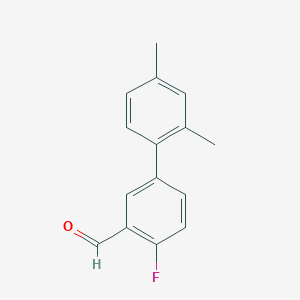 molecular formula C15H13FO B1441903 4-氟-2',4'-二甲基[1,1'-联苯]-3-甲醛 CAS No. 927801-81-8
