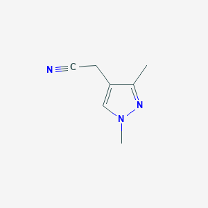 molecular formula C7H9N3 B1441907 (1,3-二甲基-1H-吡唑-4-基)乙腈 CAS No. 1306738-33-9