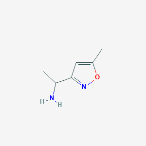 molecular formula C6H10N2O B1441916 1-(5-甲基异噁唑-3-基)乙胺 CAS No. 1211535-89-5
