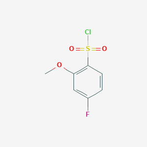 molecular formula C7H6ClFO3S B1441917 4-Fluoro-2-methoxybenzene-1-sulfonyl chloride CAS No. 1214377-19-1