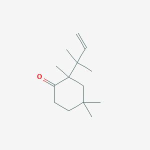 2,4,4-Trimethyl-2-(2-methylbut-3-en-2-yl)cyclohexan-1-one