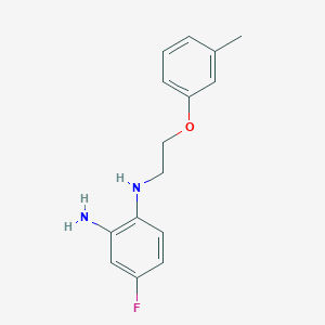 molecular formula C15H17FN2O B1441918 4-氟-1-N-[2-(3-甲基苯氧基)乙基]苯-1,2-二胺 CAS No. 1270795-86-2
