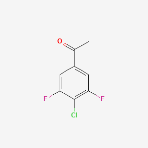 molecular formula C8H5ClF2O B1441940 1-(4-Chloro-3,5-difluorophenyl)ethanone CAS No. 1256352-85-8