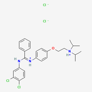 Benzamidine, N'-(3,4-dichlorophenyl)-N-(p-(2-(diisopropylamino)ethoxy)phenyl)-, dihydrochloride