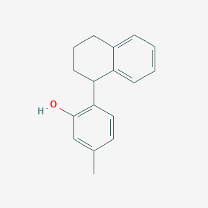 molecular formula C17H18O B14419533 5-Methyl-2-(1,2,3,4-tetrahydronaphthalen-1-yl)phenol CAS No. 80355-64-2