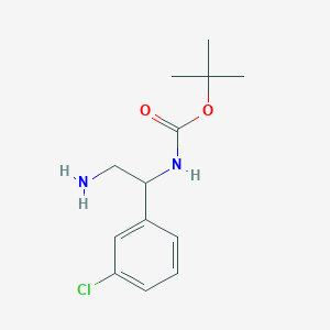 molecular formula C13H19ClN2O2 B1441954 叔丁基N-[2-氨基-1-(3-氯苯基)乙基]氨基甲酸酯 CAS No. 926643-36-9
