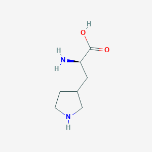 molecular formula C7H14N2O2 B1441956 (2R)-2-Amino-3-(pyrrolidin-3-yl)propanoic acid CAS No. 1313183-08-2