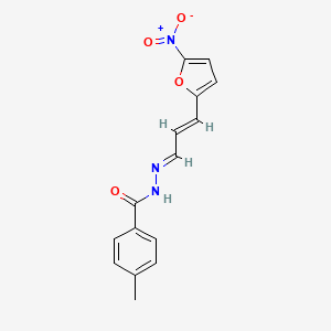 4-Methylbenzoic acid (3-(5-nitro-2-furanyl)-2-propenylidene)hydrazide